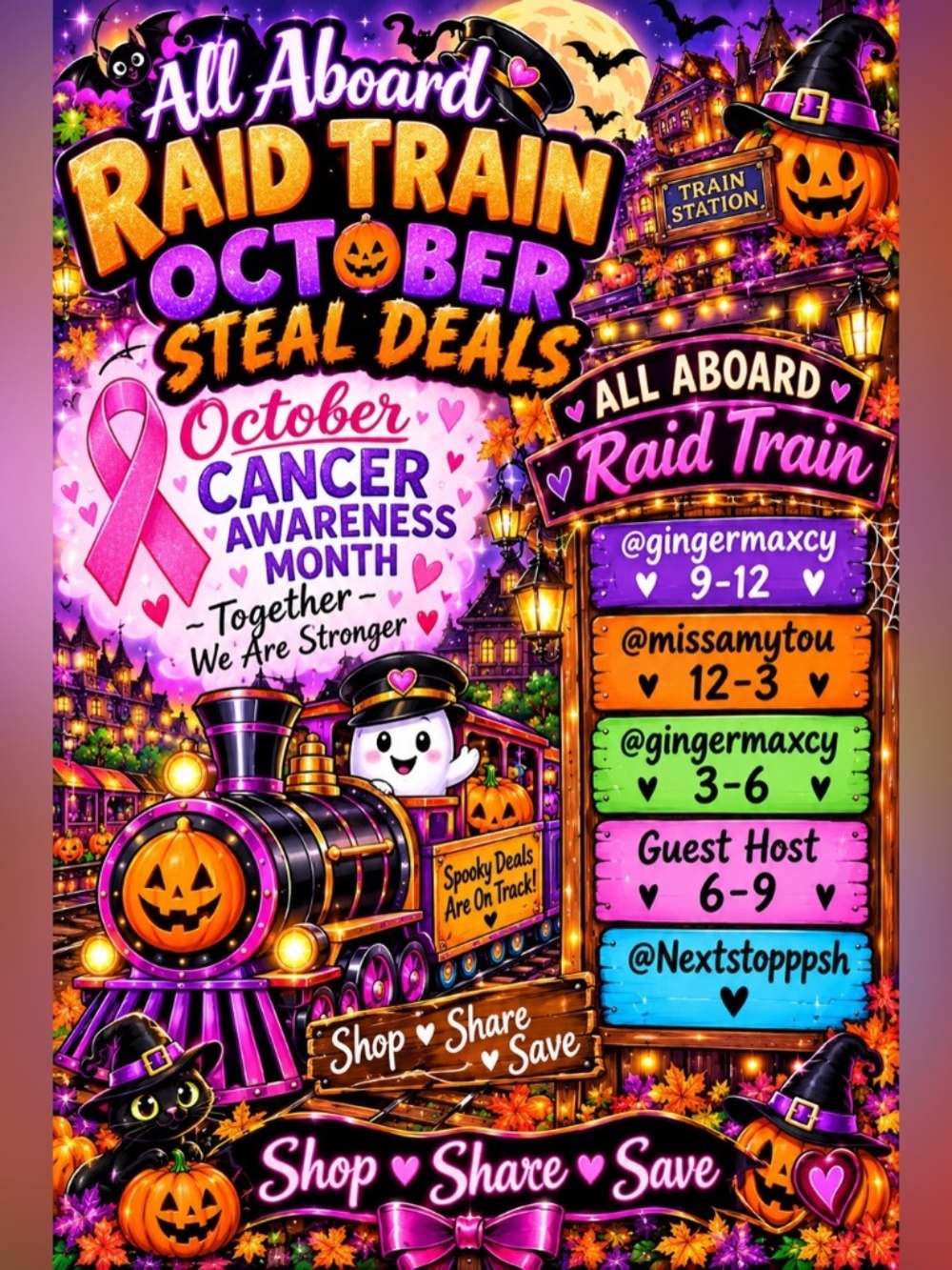 All Abroad Raid Share Show Train